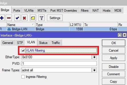 Настройка VLAN в CAPsMAN, активация VLAN на бридже Bridge-LAN для MikroTik-2